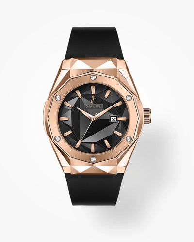 Elegant Black Watches for Men - Stylish Sylvi Timepieces