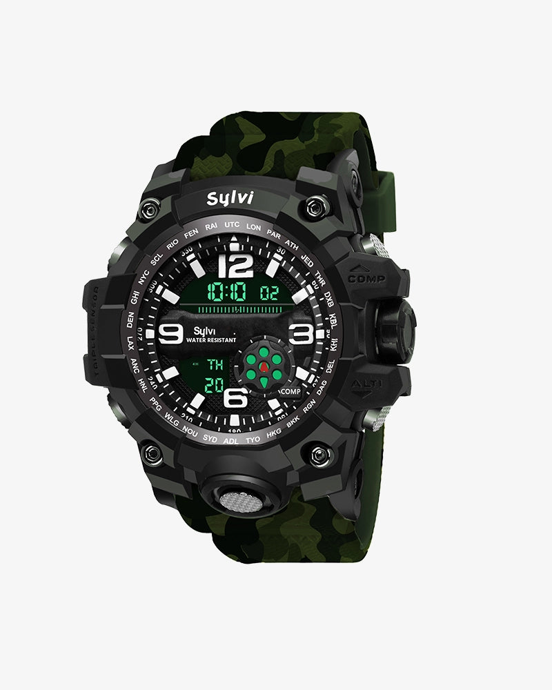 Sylvi Frist Army Camogreen Strap Watch Military Watch