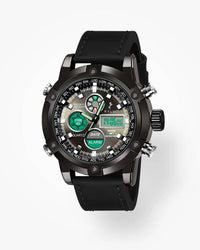 Sylvi Iconic Black Leather Strap Watch for Daily Wear Front Main Image