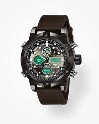 Sylvi Iconic Coffee Leather Watch Main Image Front Angle