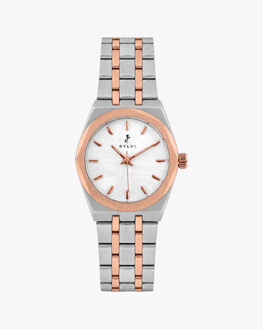Sia White Rosegold Silver Steel
