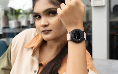 Sylvi Evoke Pink Color Watch for Women Buy Online Model Image Banner