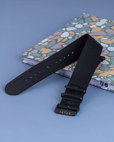 24mm Black Nylon Strap