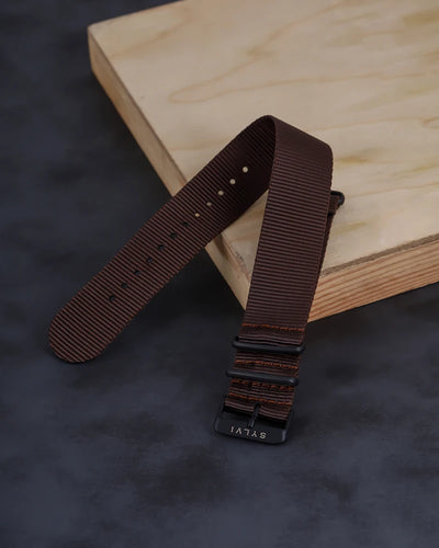 24mm Coffee Nylon Strap