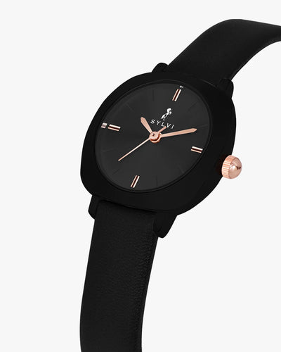 Sylvi Bella Black-Black-Black Analog Watch For Women