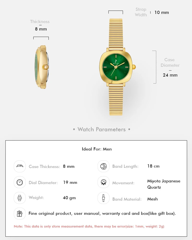 Sylvi Bella Green-Gold-Gold Analog Watch For Women