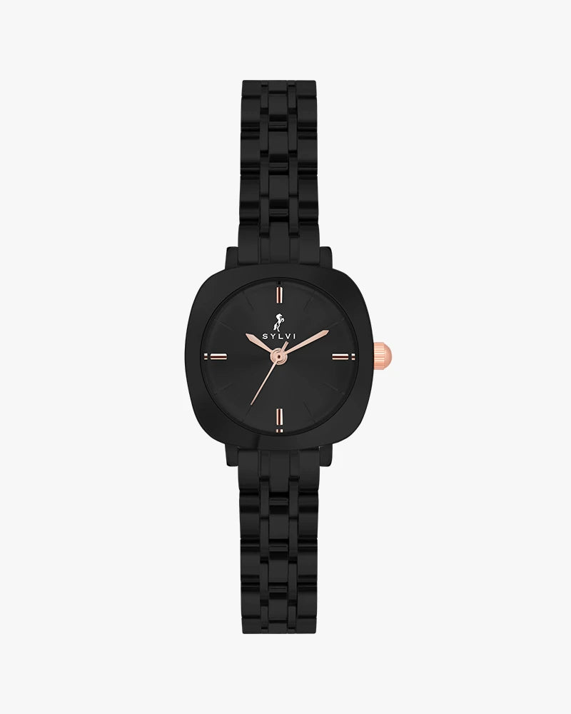 Sylvi Bella Black-Black-Black Analog Watch For Women