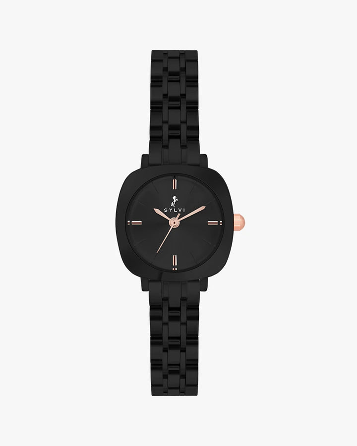Sylvi Bella Black-Black-Black Analog Watch For Women
