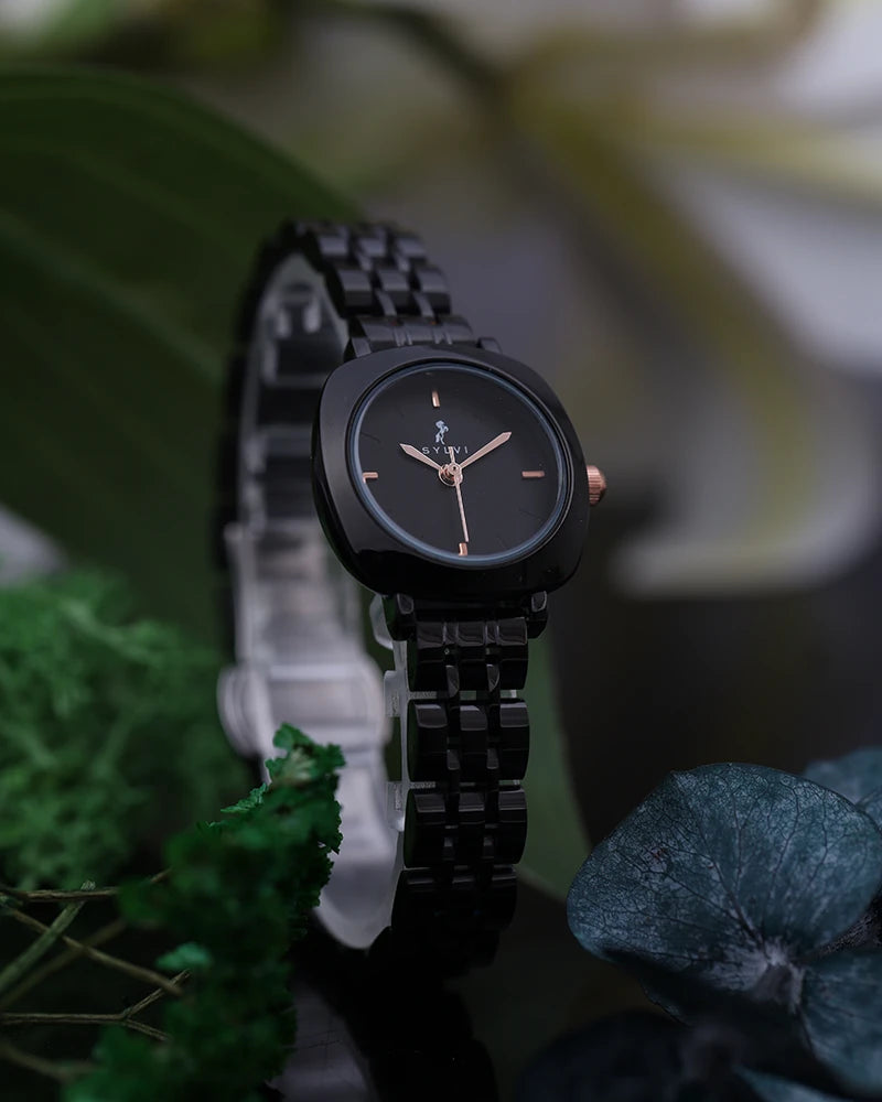 Sylvi Bella Black-Black-Black Analog Watch For Women