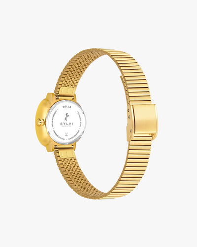 Sylvi Bella White-Gold-Gold Analog Watch For Women