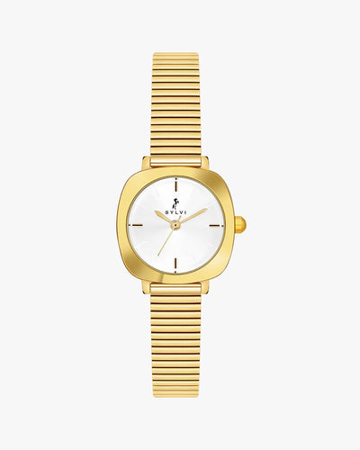 Sylvi Bella White-Gold-Gold Analog Watch For Women