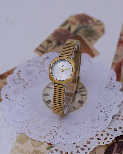 Sylvi Bella White-Gold-Gold Analog Watch For Women