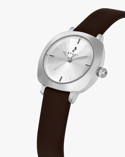 Sylvi Bella White-Silver-Coffee Analog Watch For Women