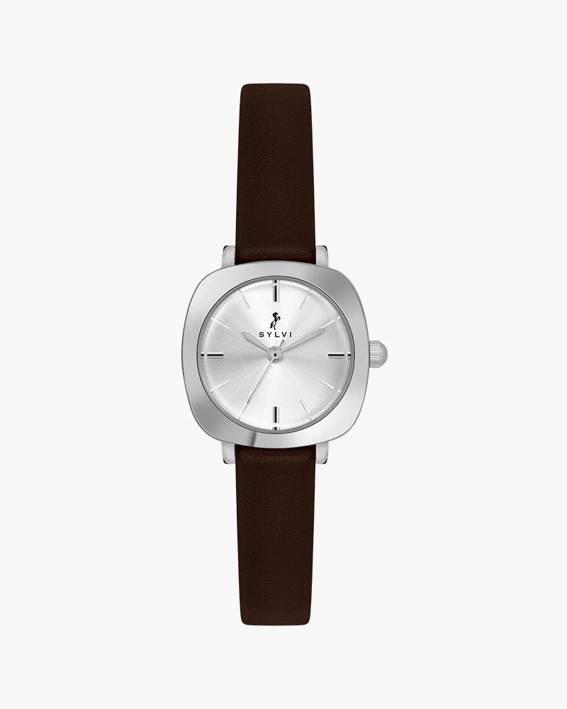 Sylvi Bella White-Silver-Coffee Analog Watch For Women