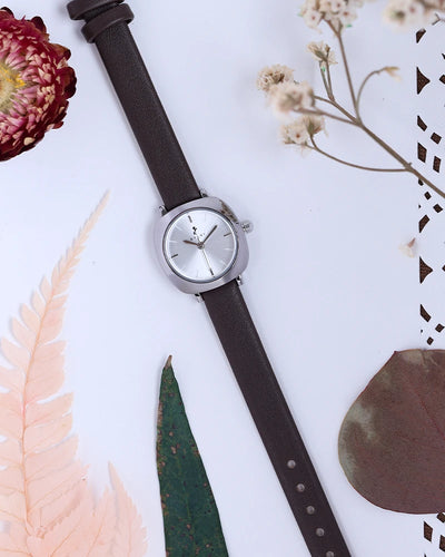 Sylvi Bella White-Silver-Coffee Analog Watch For Women