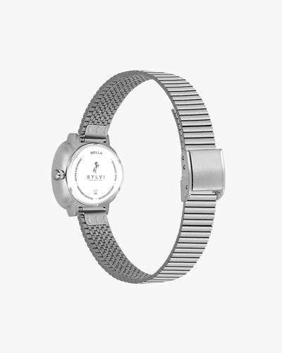 Sylvi Bella White-Silver-Silver Analog Watch For Women