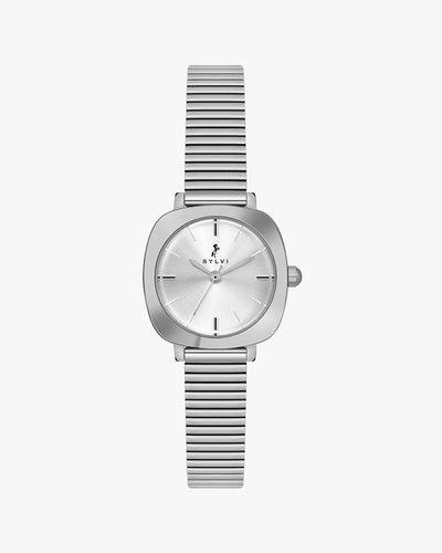 Sylvi Bella White-Silver-Silver Analog Watch For Women