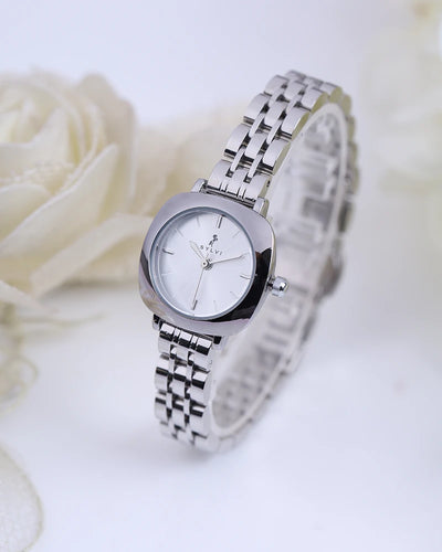 Sylvi Bella White-Silver-Silver Analog Watch For Women