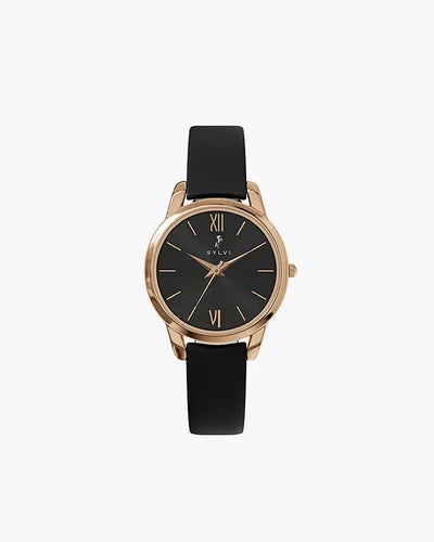 Dazzle Black Rose Leather