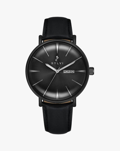 Sylvi Elegadoom Prototype Black Leather Strap Analog Watch