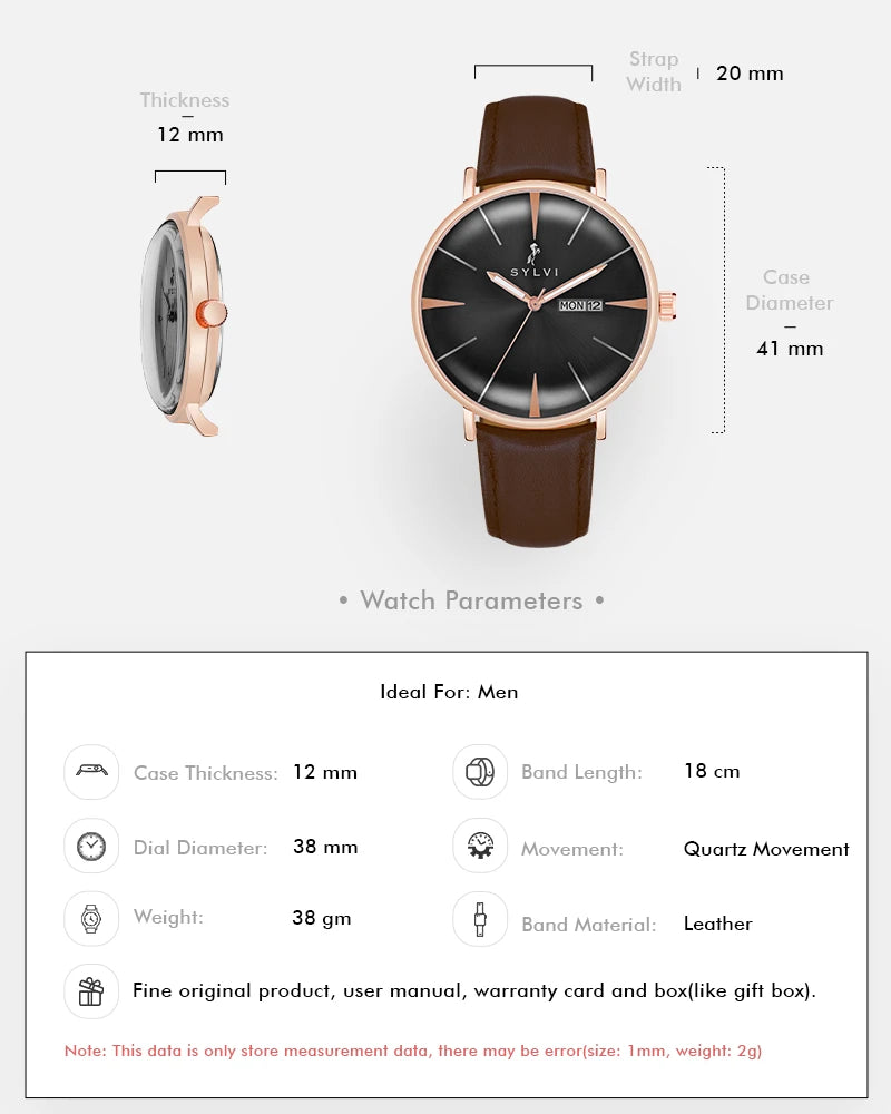 Elegadoom Black Rosegold Brown Leather