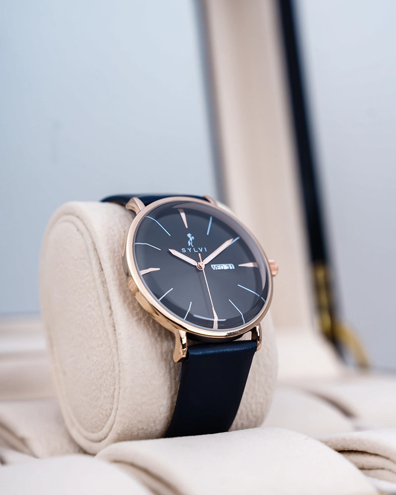 Elegadoom Black Rosegold Leather