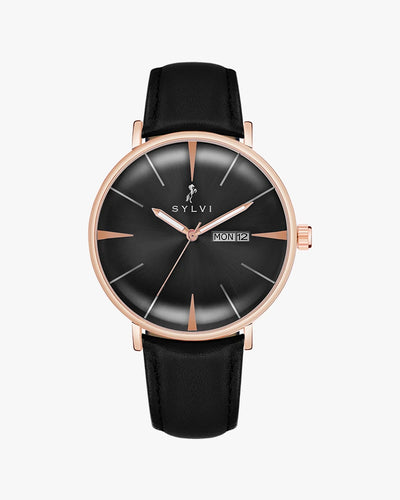 Elegadoom Black Rosegold Black Leather