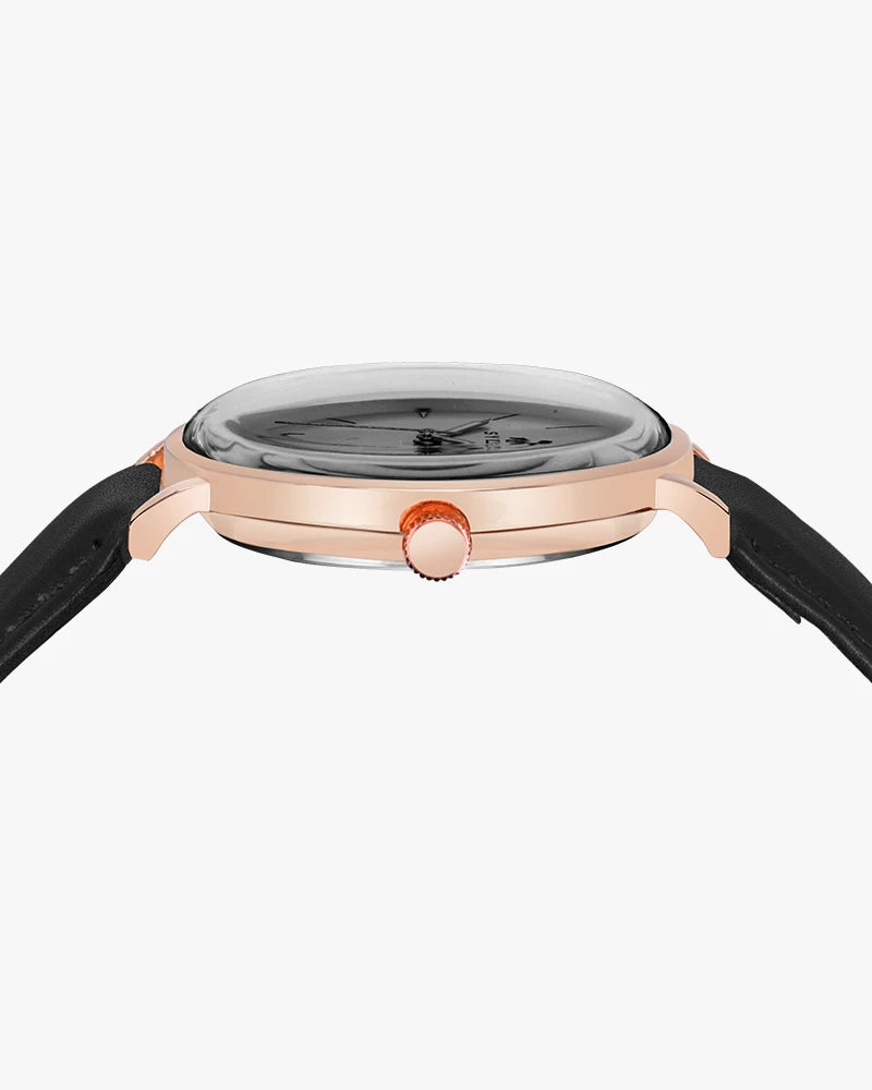 Elegadoom Black Rosegold Black Leather