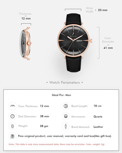 Elegadoom Black Rosegold Black Leather