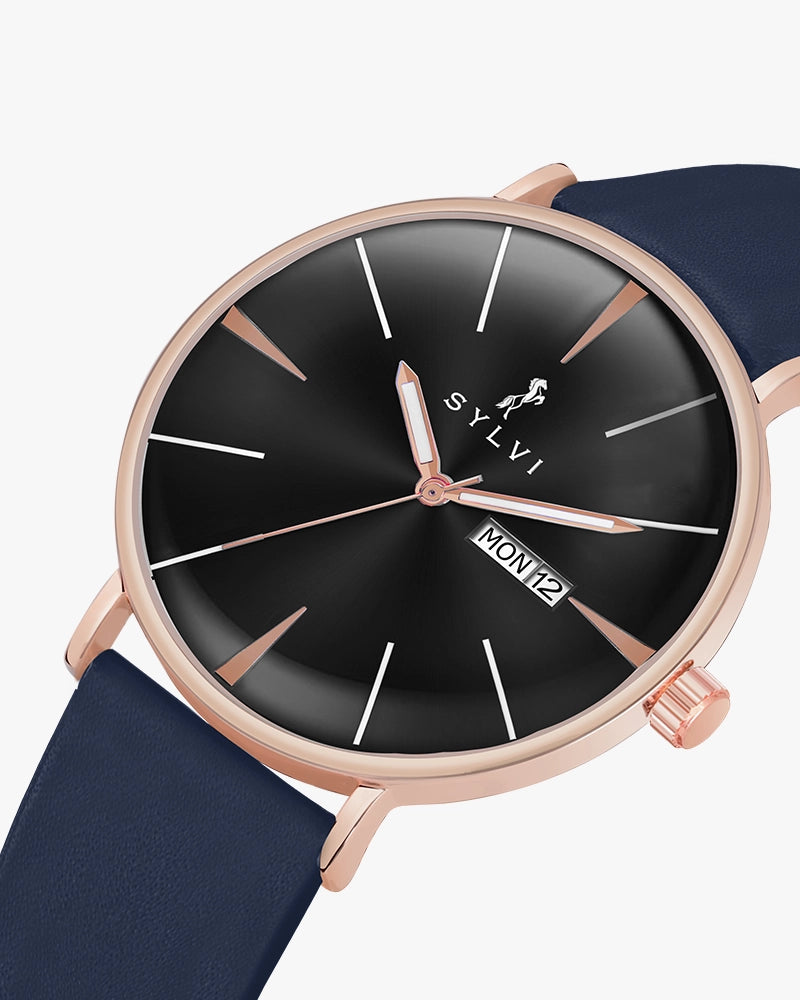 Elegadoom Black Rosegold Leather