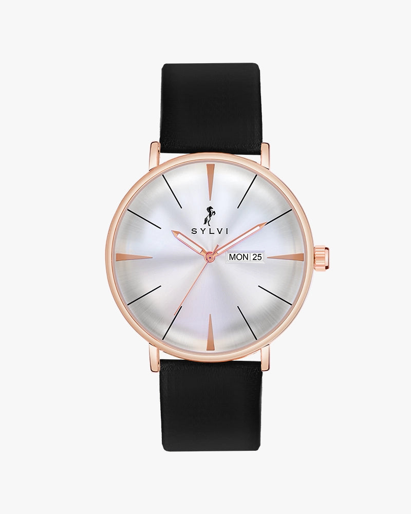 Elegadoom White Rosegold Black Leather