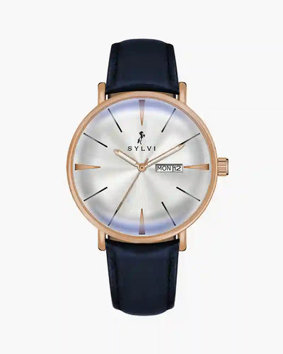 Elegadoom White Rosegold Blue Leather