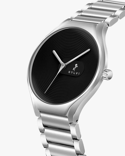 Sylvi Elegare Black Minimalist Watch