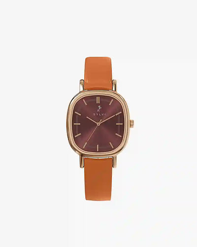 Ellore Mocha Rosegold Leather