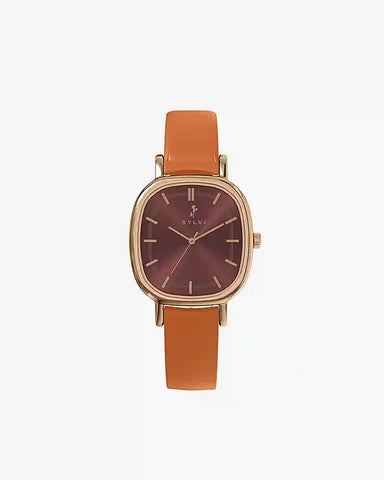 Ellore Mocha Rosegold Leather