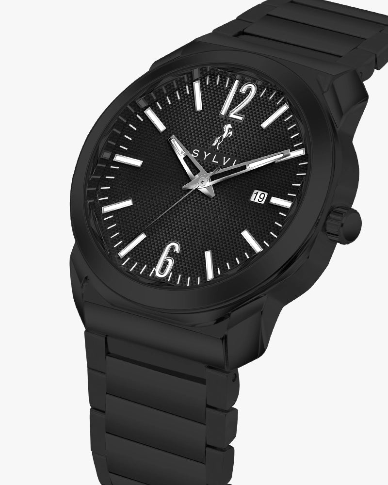 Sylvi Elysian Black Black Analog Watch For Men