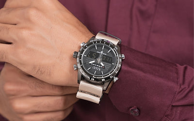 Sylvi Hawk Black Khakhi Nylon Strap Watch Model Explore Best Watches