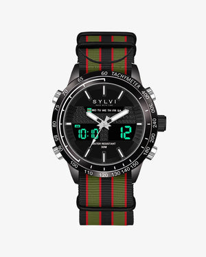 Sylvi Hawk Black RGB Nylon Watch, a blend of fashion and color Main Image
