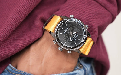 Sylvi Hawk Black Yellow Nylon Strap Watch Model Explore Best Watches