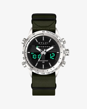Sylvi's Hawk Green Nylon Watch merges style and nature Main Image