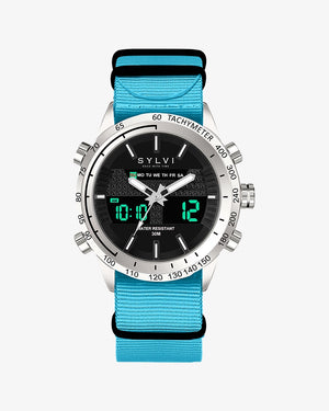 Sylvi Hawk Sky Blue Nylon Watch, a blend of fashion and freshness Explore Now