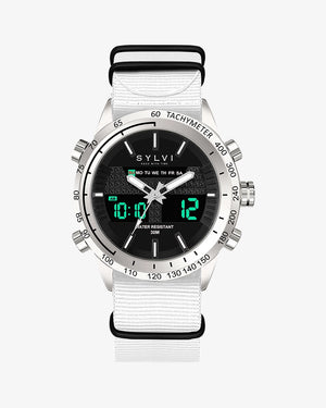 Sylvi's Hawk White Nylon Watch merges style and simplicity Shop Now