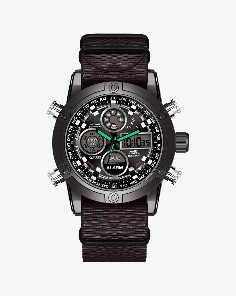 Sylvi Iconic wristwatch with grey nylon strap Shop Online