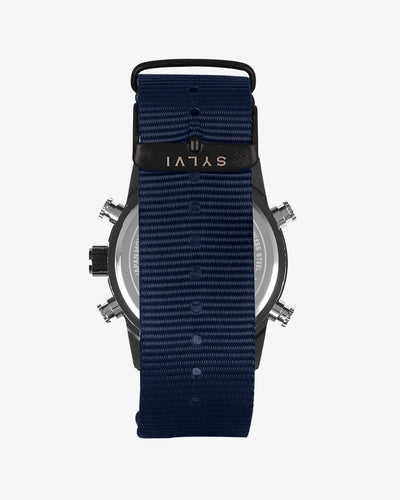Sylvi Iconic Navy-Blue Nylon Strap Watch