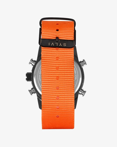 Sylvi Iconic Orange Nylon Strap Watch