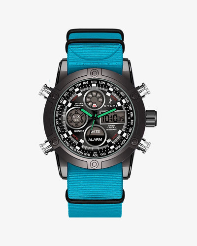 Fashion brand men sports watches with nylon strap digital sales