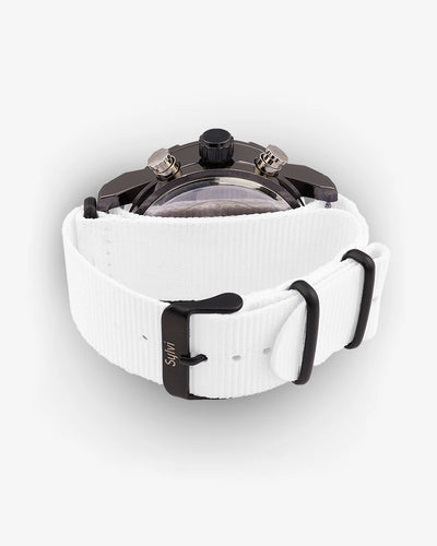 Sylvi Iconic White Nylon Strap Watch