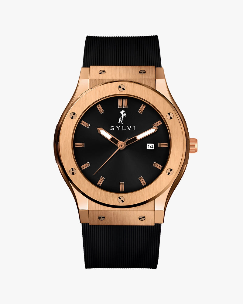 Majestic Black Rosegold Silicone