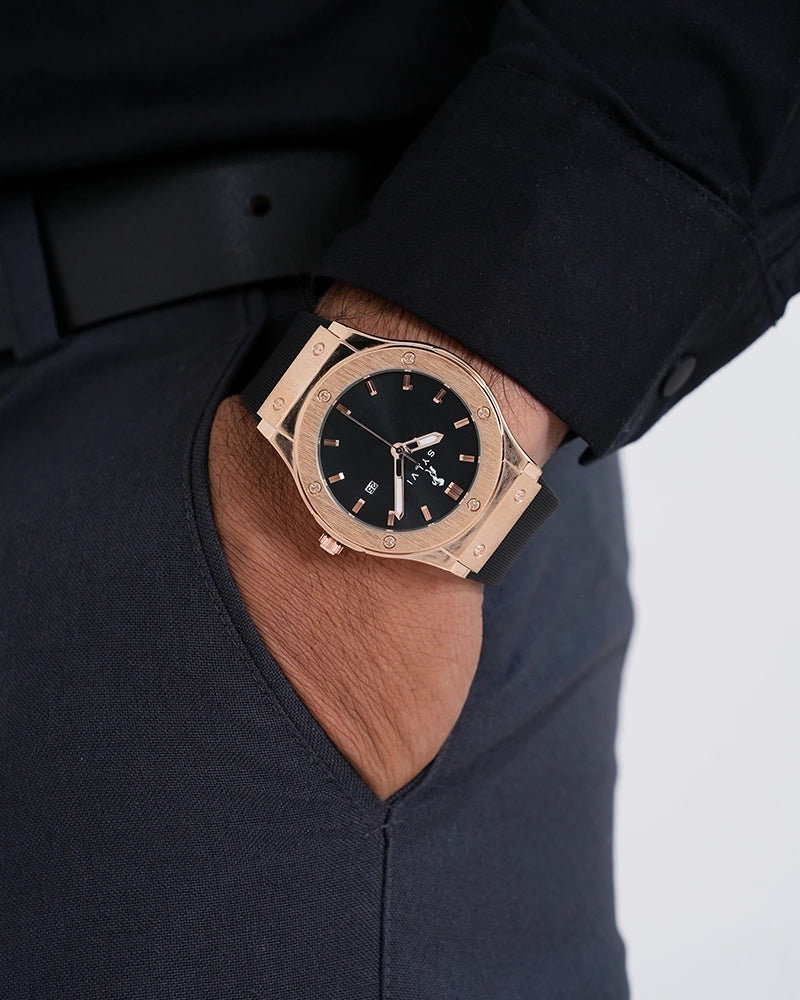 Majestic Black Rosegold Silicone