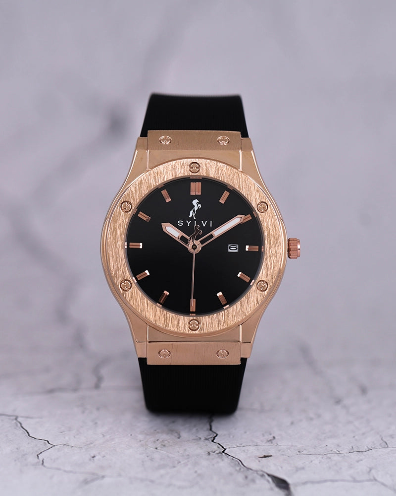 Majestic Black Rosegold Silicone